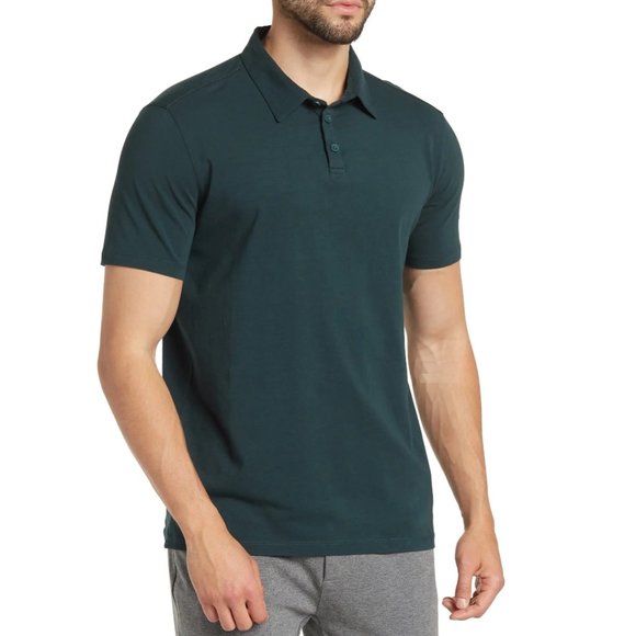 John Varvatos Other - John Varvatos Star USA Men's Short Sleeve Lightweight Solid Polo Shirt Algae